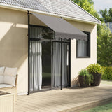 Anthracite retractable awning 150x150 m fabric and steel