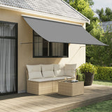 Anthracite retractable awning 300x150 m fabric and steel