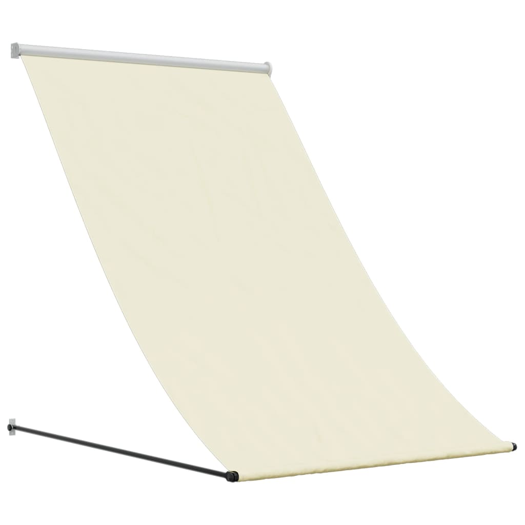 Cream retractable awning 150x150 m fabric and steel