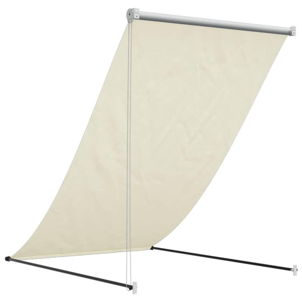 Cream retractable awning 150x150 m fabric and steel