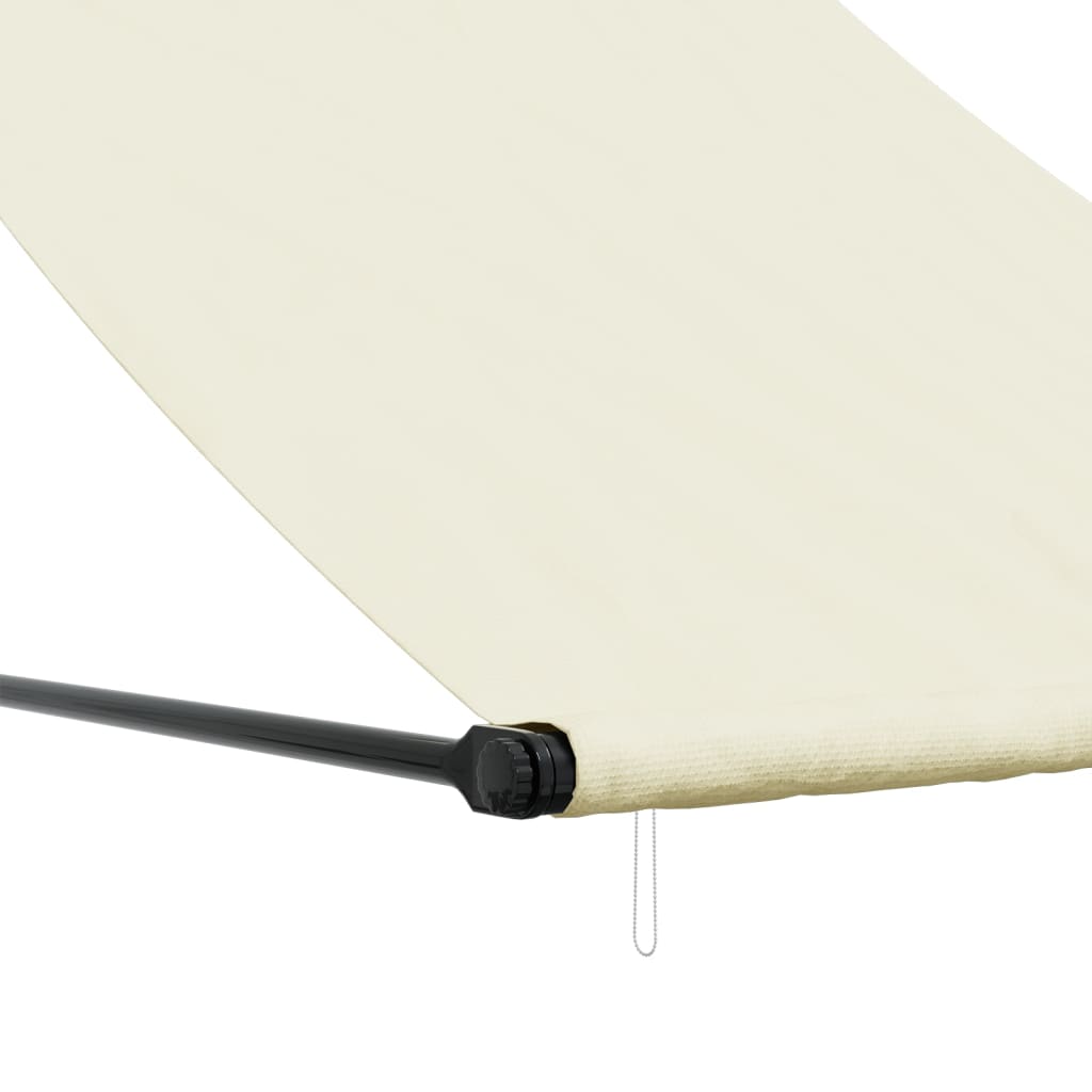 Cream retractable awning 150x150 m fabric and steel