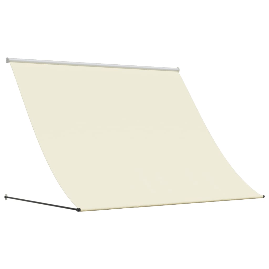 Auvent rétractable crème 250x150 m tissu et acier