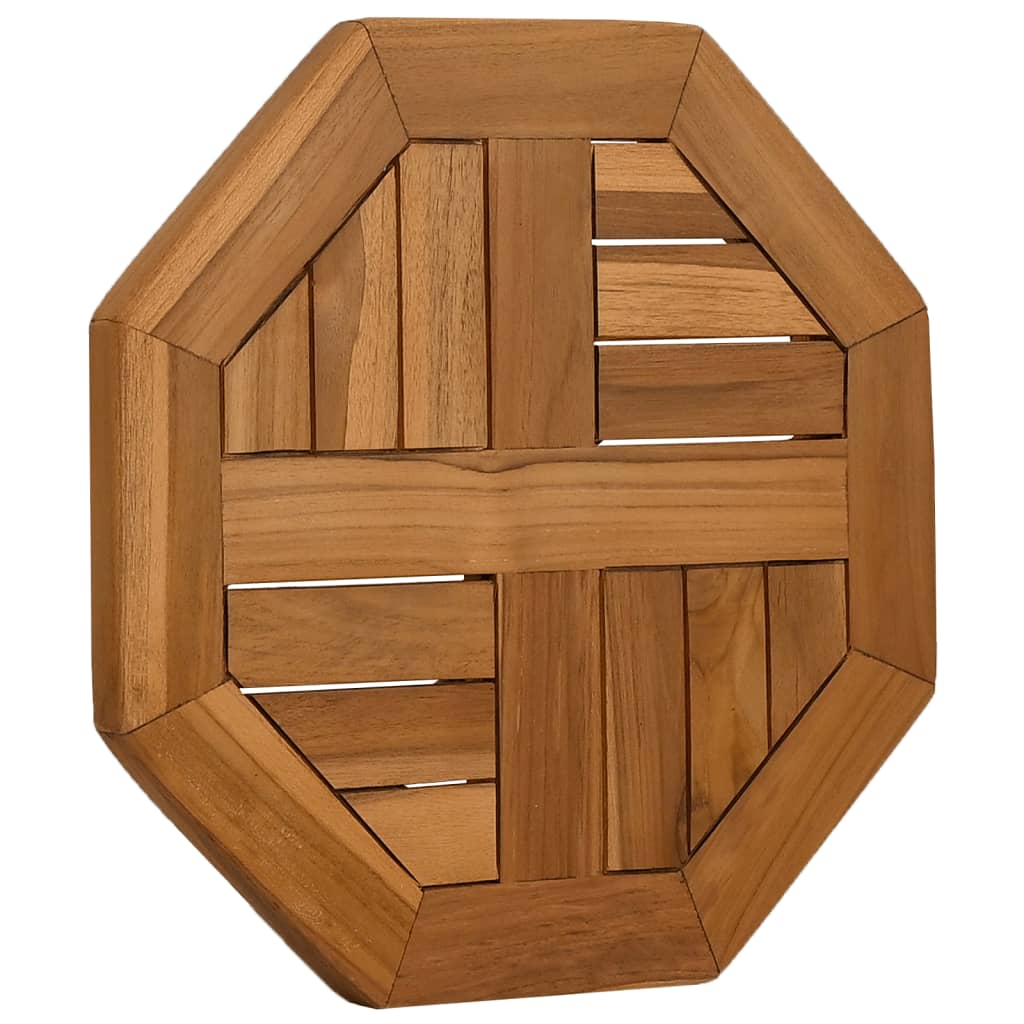 Table top 40x40x2.5 cm octagonal solid teak wood