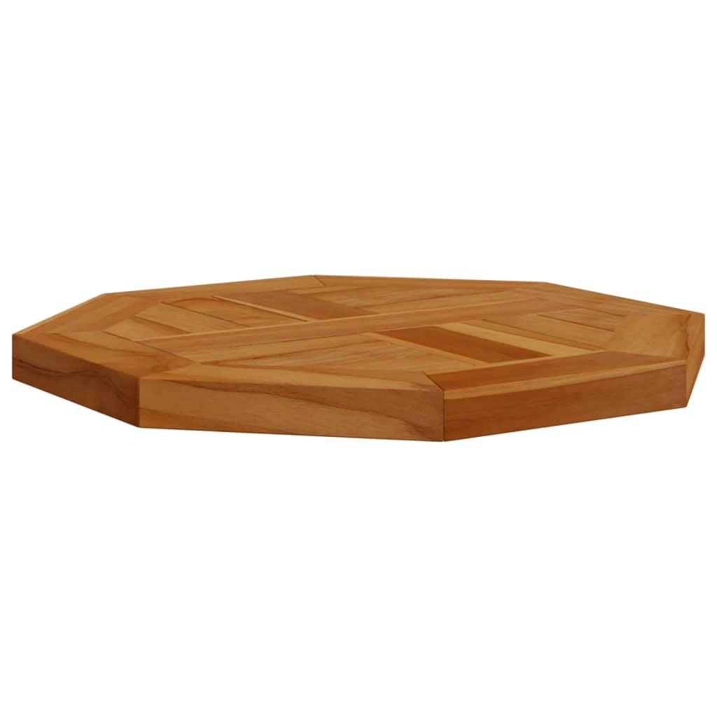 Table top 40x40x2.5 cm octagonal solid teak wood