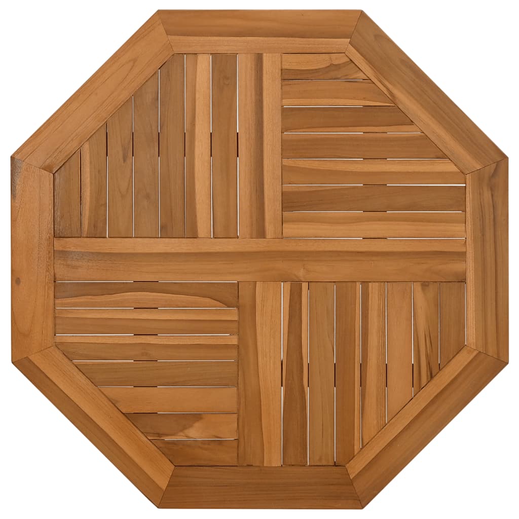 Table top 60x60x2.5 cm octagonal solid teak wood