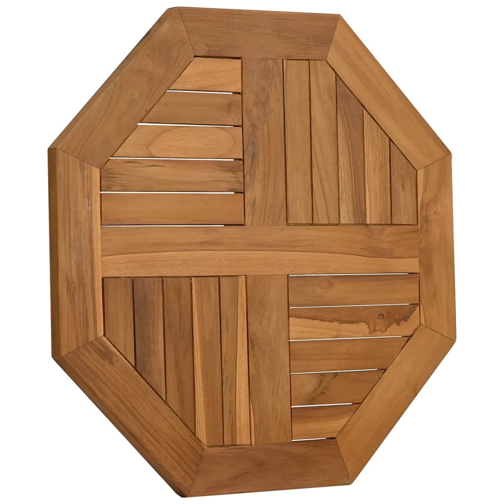 Table top 60x60x2.5 cm octagonal solid teak wood