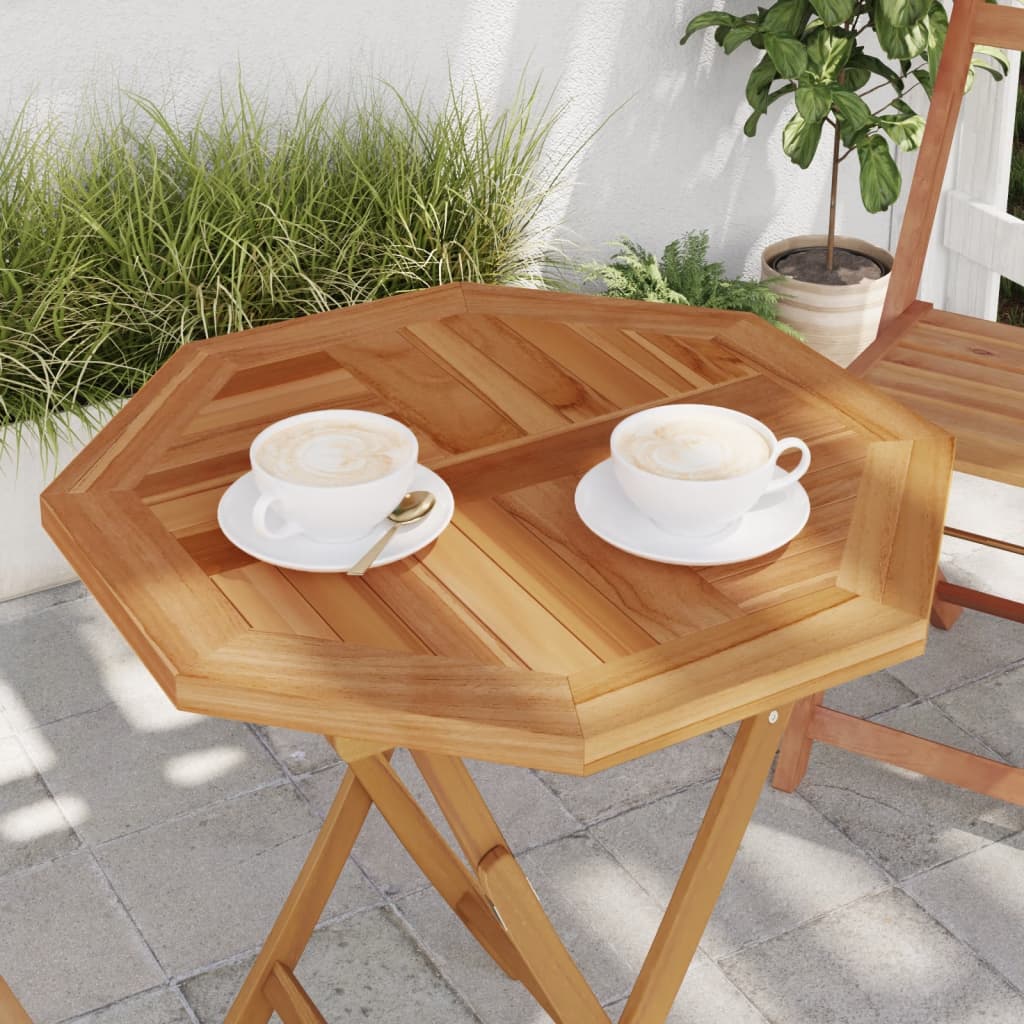 Table top 60x60x2.5 cm octagonal solid teak wood