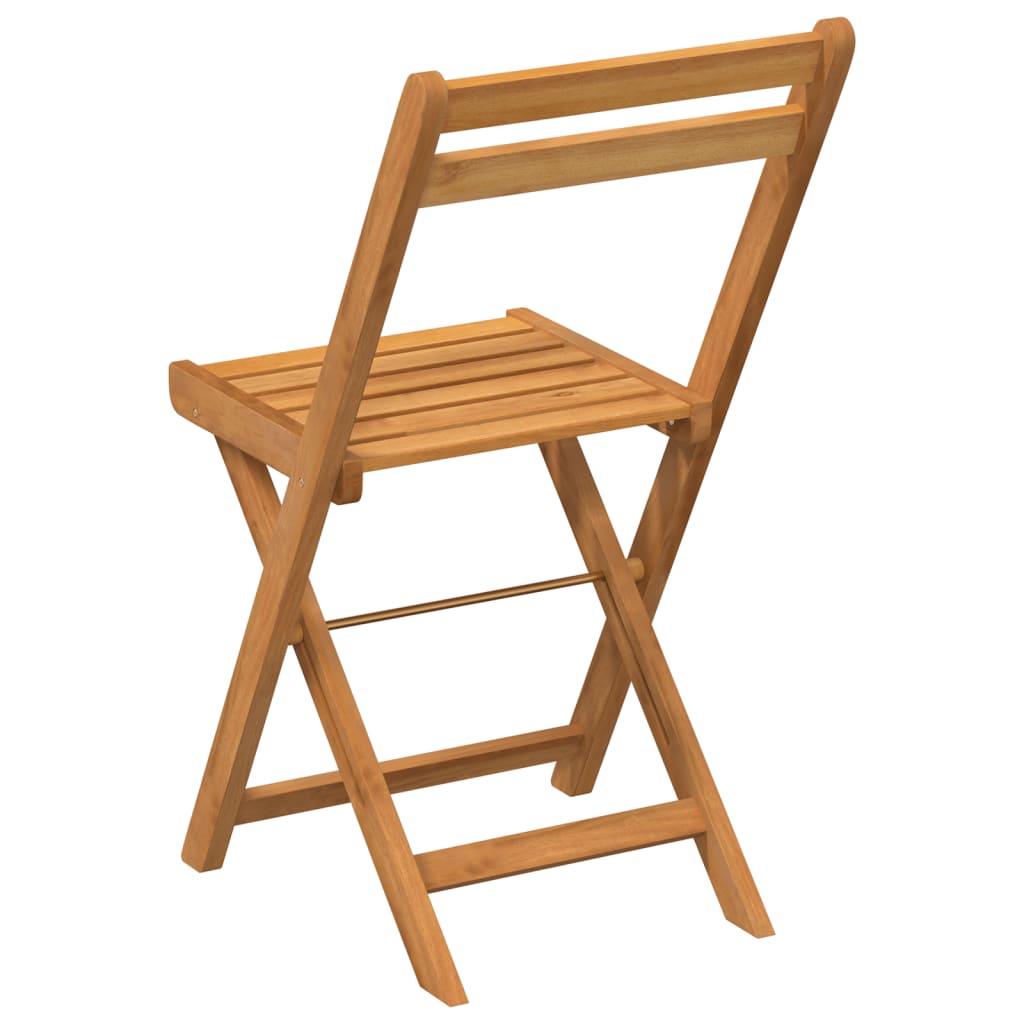 Chaises de bistrot pliantes lot de 4 bois d'acacia solide