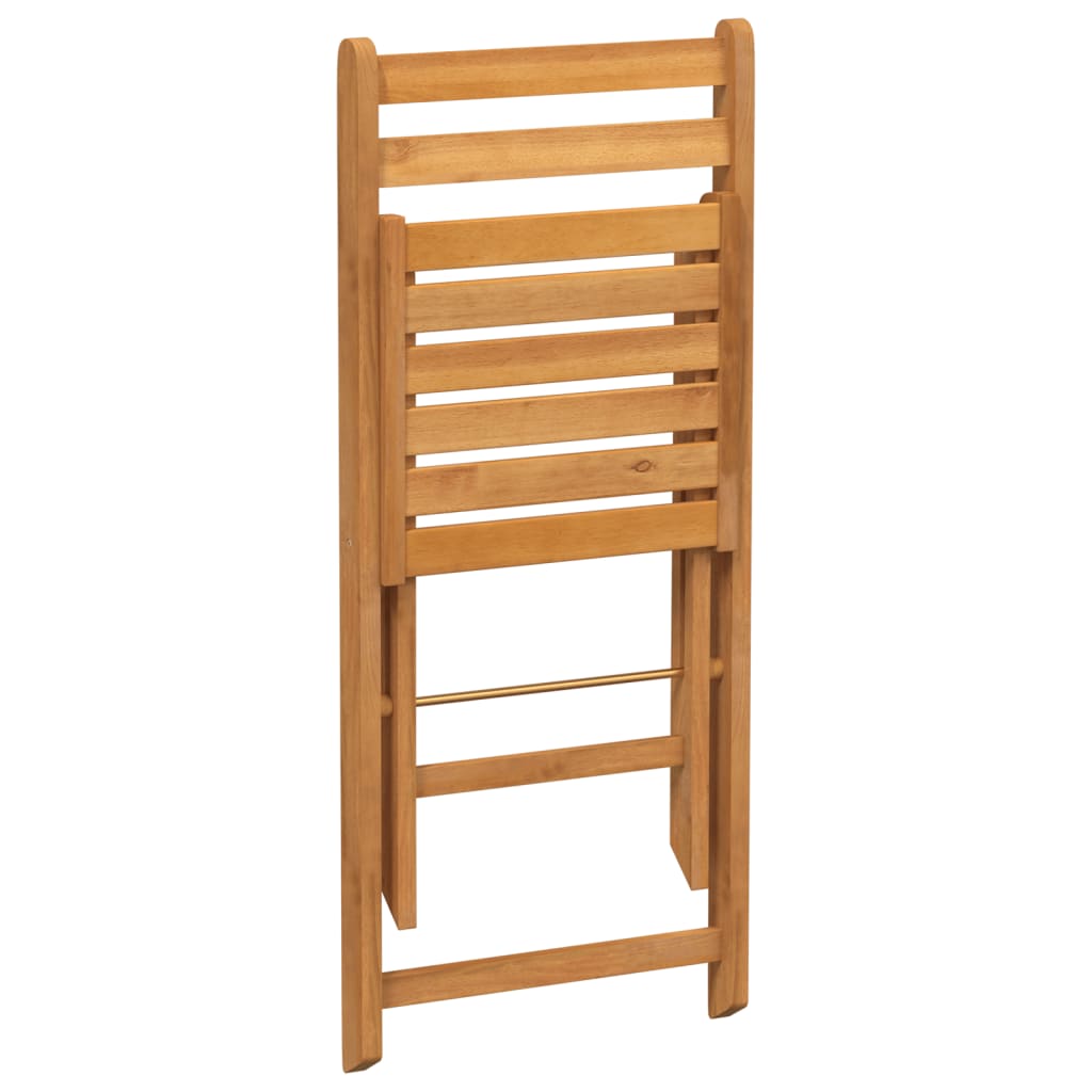 Chaises de bistrot pliantes lot de 4 bois d'acacia solide