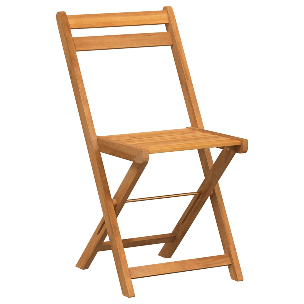 Chaises de bistrot pliantes lot de 4 bois d'acacia solide