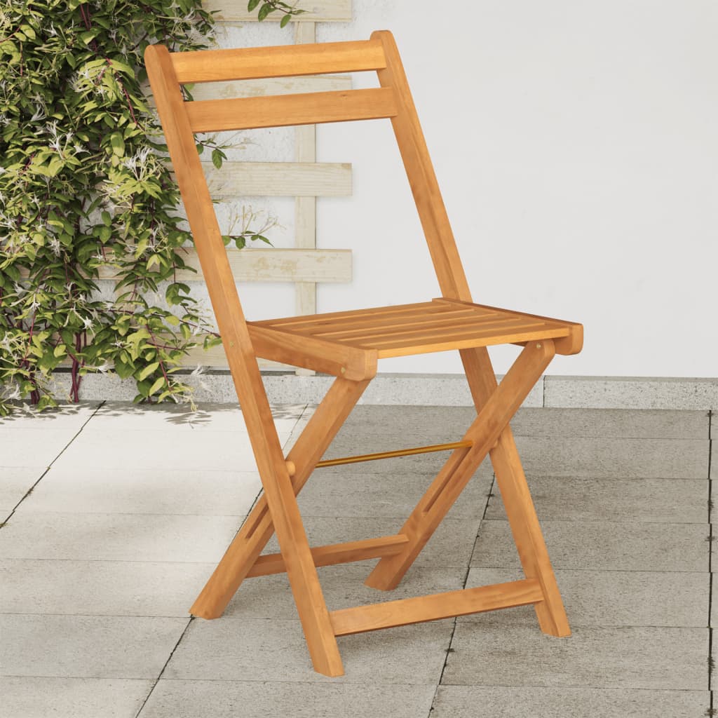 Chaises de bistrot pliantes lot de 4 bois d'acacia solide