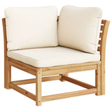 Salon de jardin 4 pcs avec coussins Bois d'acacia solide