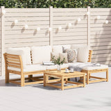 Salon de jardin avec coussins 5 pcs Bois d'acacia solide