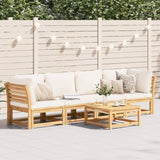 Salon de jardin 4 pcs avec coussins Bois d'acacia solide