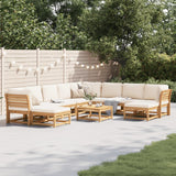 Salon de jardin avec coussins 11 pcs bois massif d'acacia