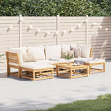 Salon de jardin avec coussins 7 pcs bois massif d'acacia