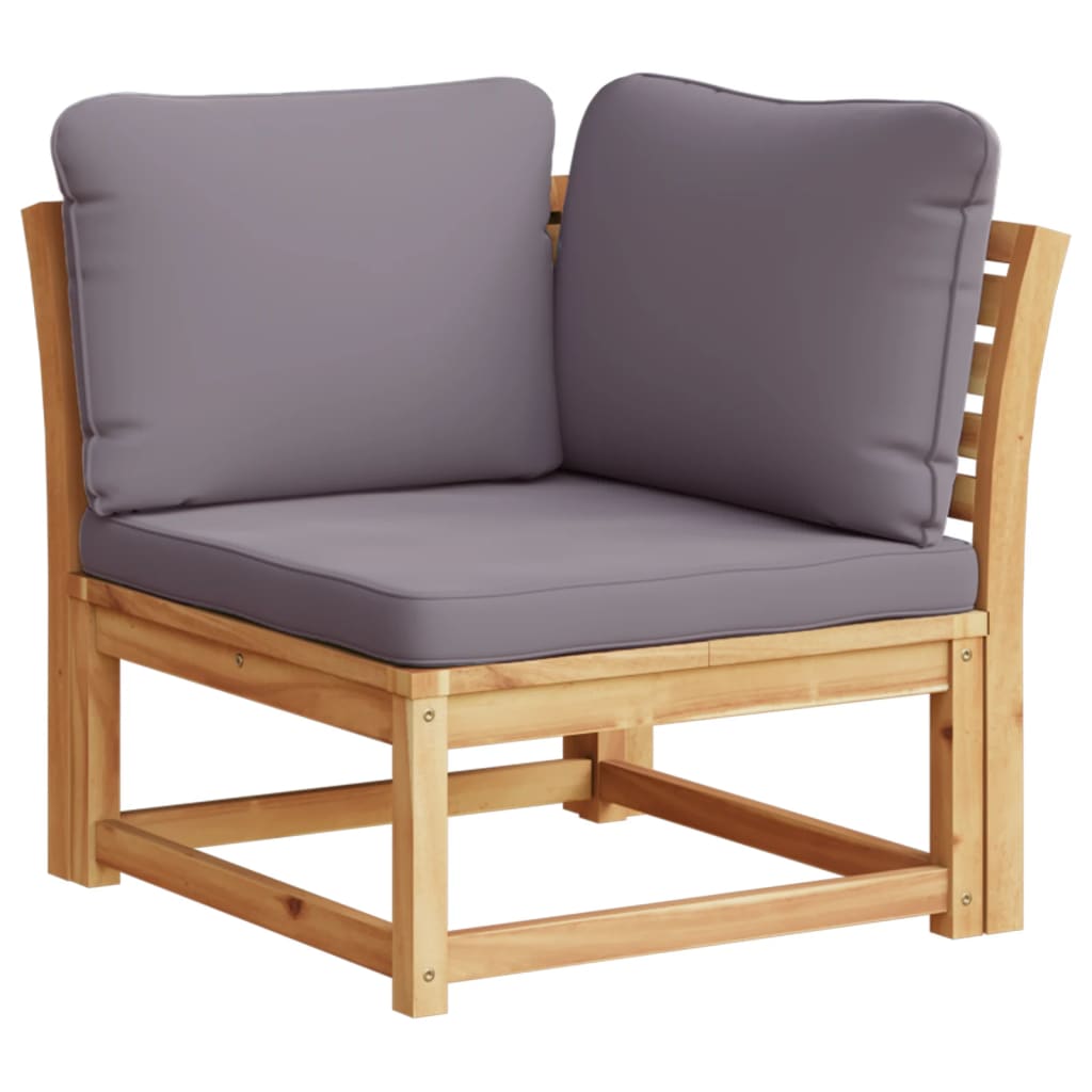 Garden furniture set with cushions 10 pcs solid acacia wood