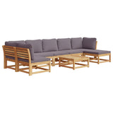 Salon de jardin avec coussins 8 pcs bois massif d'acacia