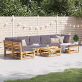 Salon de jardin avec coussins 8 pcs bois massif d'acacia