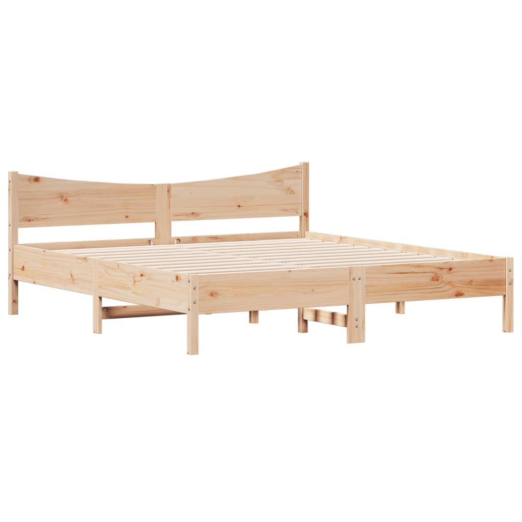 Cadre de lit sans matelas 200x200 cm bois massif de pin