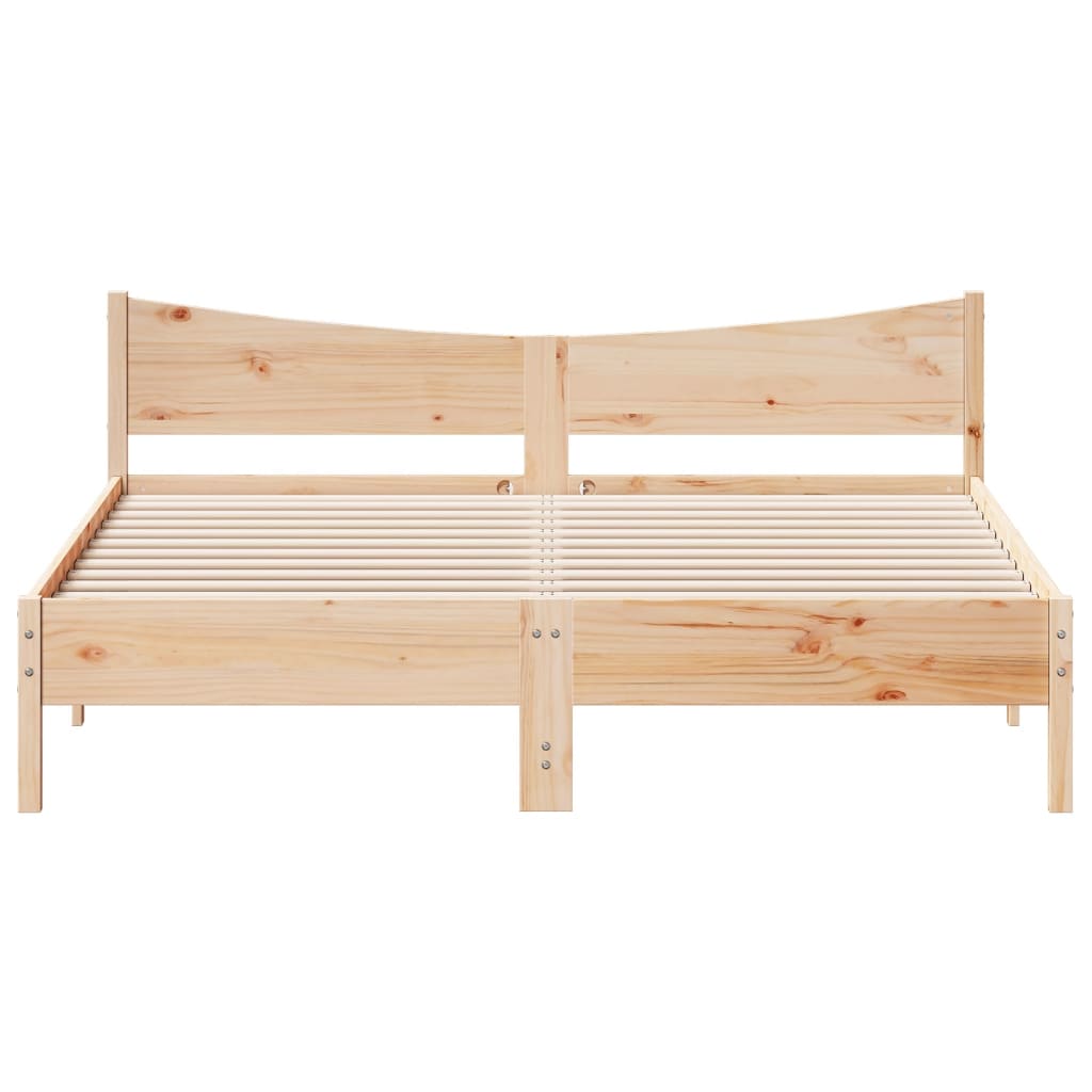 Cadre de lit sans matelas 200x200 cm bois massif de pin