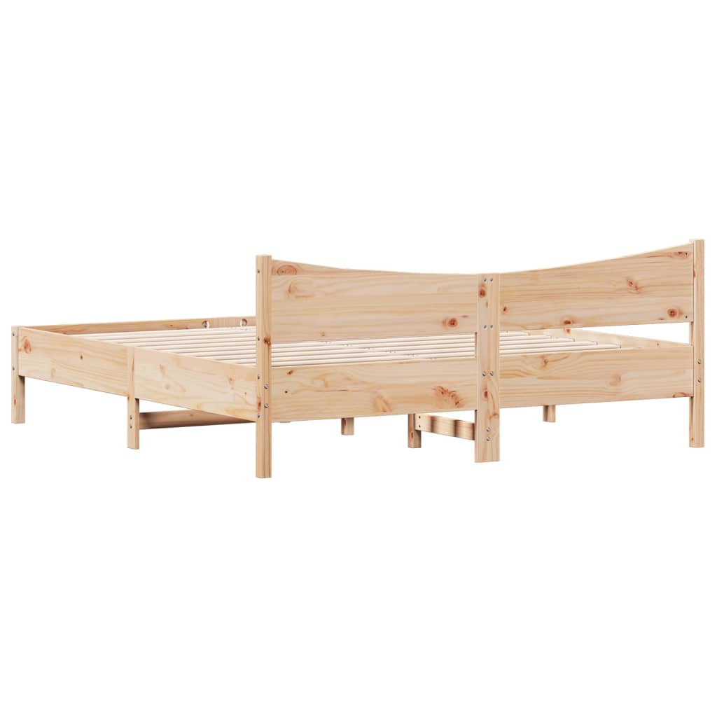 Cadre de lit sans matelas 200x200 cm bois massif de pin