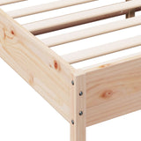 Bed frame without mattress 180x200 cm solid pine wood