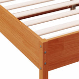 Cadre de lit sans matelas cire marron 180x200cm bois pin massif