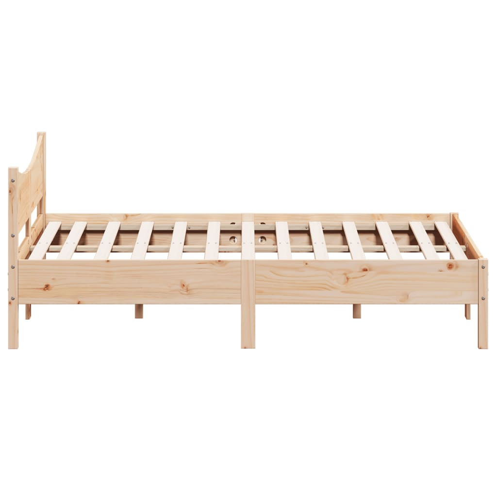 Bed frame without mattress 160x200 cm solid pine wood