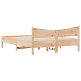 Bed frame without mattress 160x200 cm solid pine wood