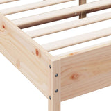 Bed frame without mattress 160x200 cm solid pine wood