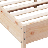 Bed frame without mattress 150x200 cm solid pine wood