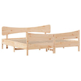 Cadre de lit sans matelas 200x200 cm bois massif de pin