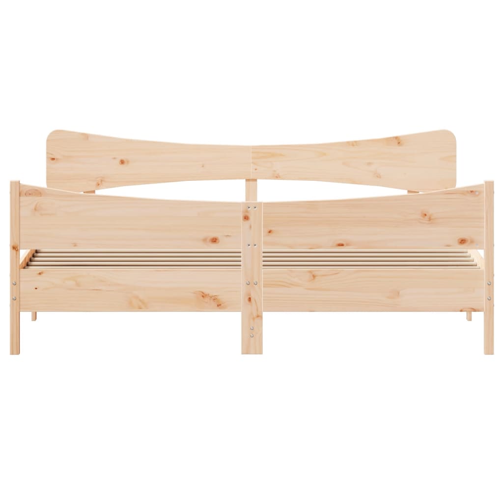 Cadre de lit sans matelas 200x200 cm bois massif de pin