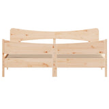 Cadre de lit sans matelas 200x200 cm bois massif de pin