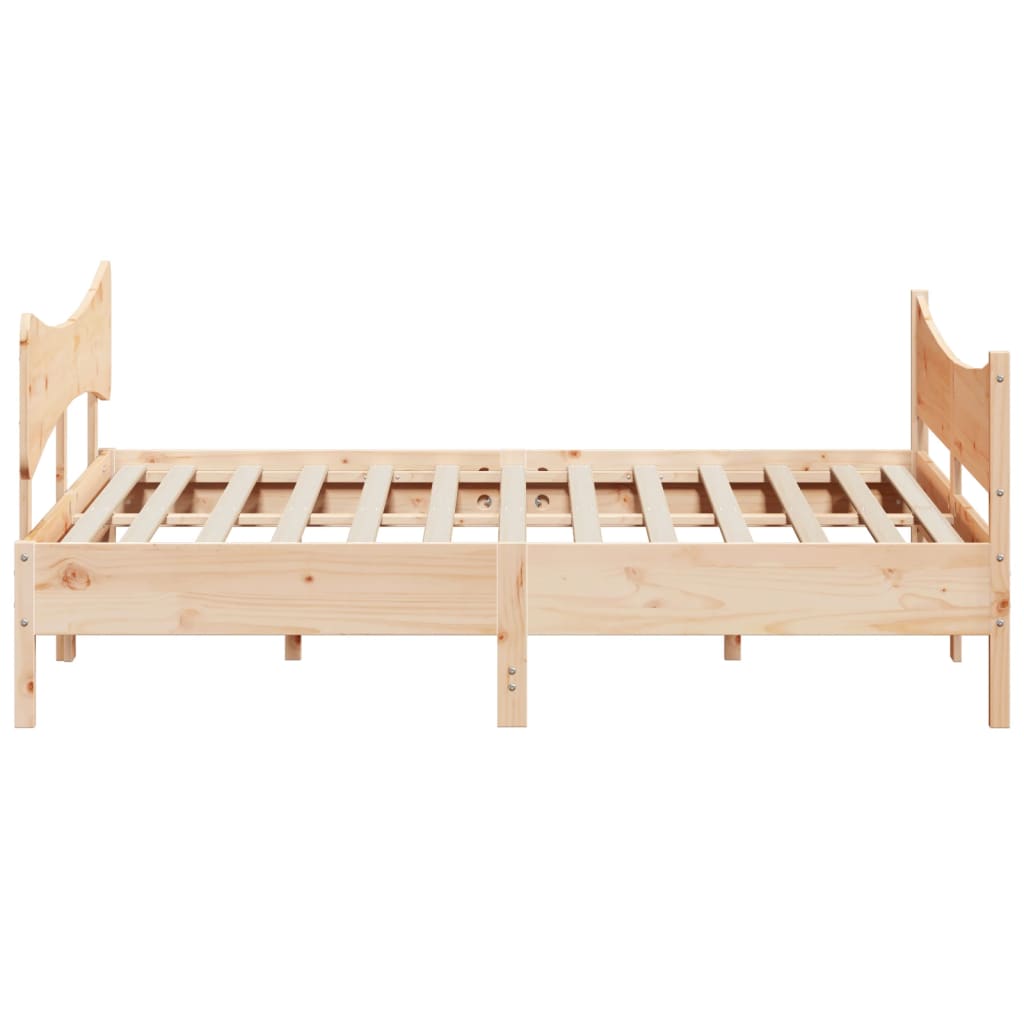 Cadre de lit sans matelas 200x200 cm bois massif de pin