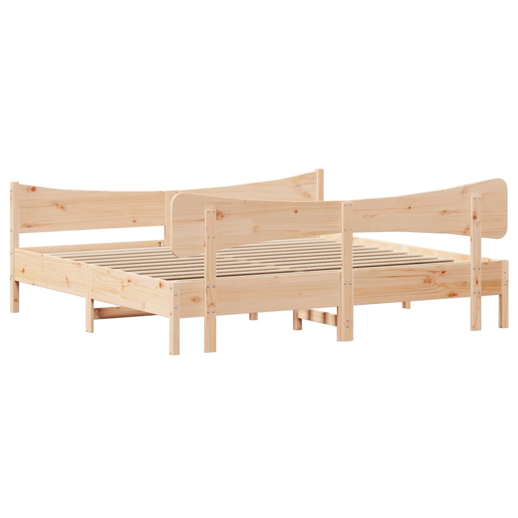 Cadre de lit sans matelas 200x200 cm bois massif de pin