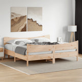 Cadre de lit sans matelas 200x200 cm bois massif de pin