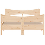 Bed frame without mattress 160x200 cm solid pine wood