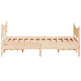 Bed frame without mattress 160x200 cm solid pine wood