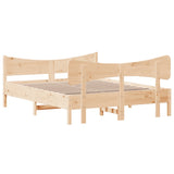 Bed frame without mattress 160x200 cm solid pine wood