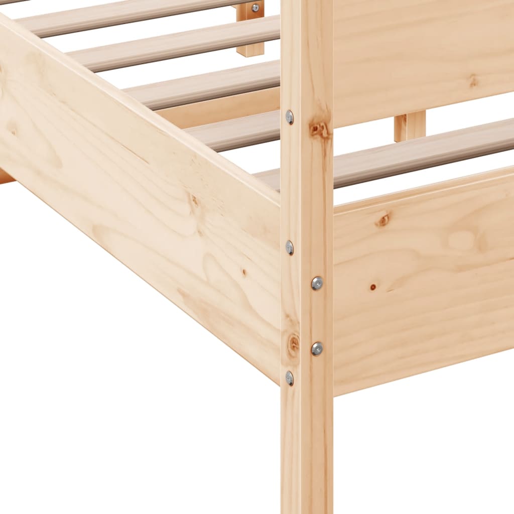 Bed frame without mattress 160x200 cm solid pine wood