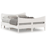 Bed frame without mattress white 160x200 cm solid pine wood