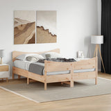 Bed frame without mattress 150x200 cm solid pine wood