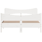 Cadre de lit sans matelas blanc 140x200 cm bois de pin massif