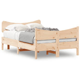 Bed frame without mattress 120x200 cm solid pine wood