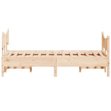 Bed frame without mattress 120x200 cm solid pine wood