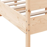 Bed frame without mattress 120x200 cm solid pine wood