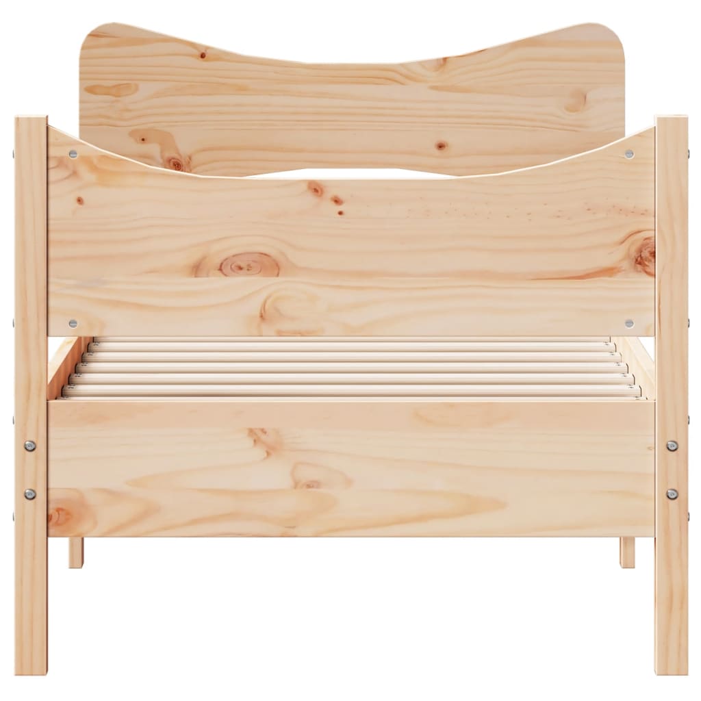 Bed frame without mattress 100x200 cm solid pine wood