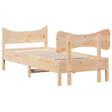 Bed frame without mattress 100x200 cm solid pine wood